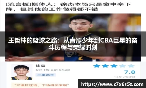 王哲林的篮球之路：从青涩少年到CBA巨星的奋斗历程与荣耀时刻